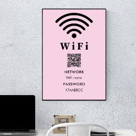 Poster Senha do Código QR Wifi | Digitalizar para conecta