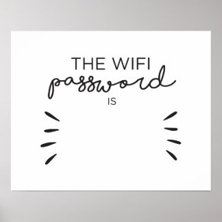 Poster Senha Wifi