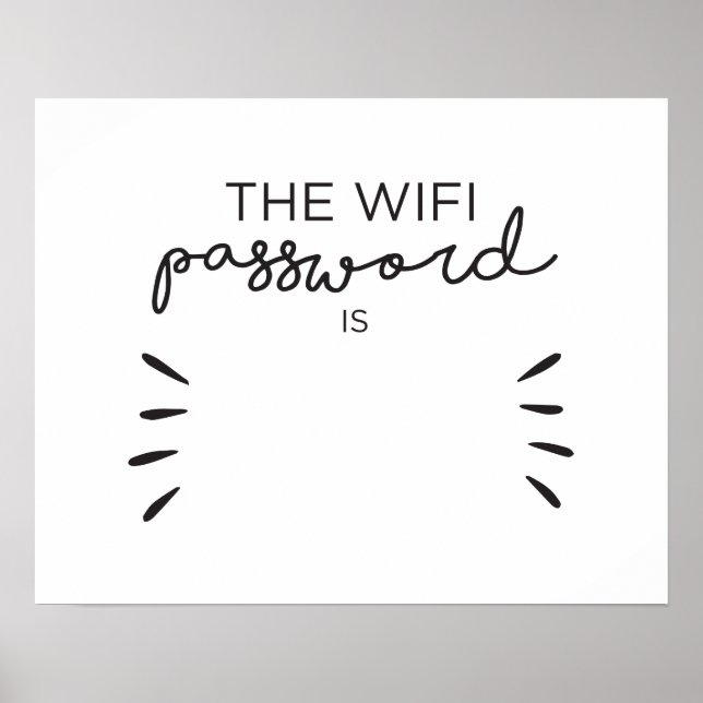 Poster Senha Wifi (Frente)