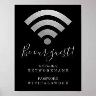 Poster Senha Wifi e Rede Personalizada