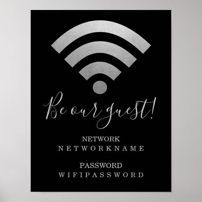 Poster Senha Wifi e Rede Personalizada (Frente)