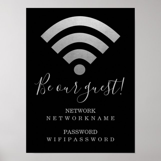 Poster Senha Wifi e Rede Personalizada (Frente)