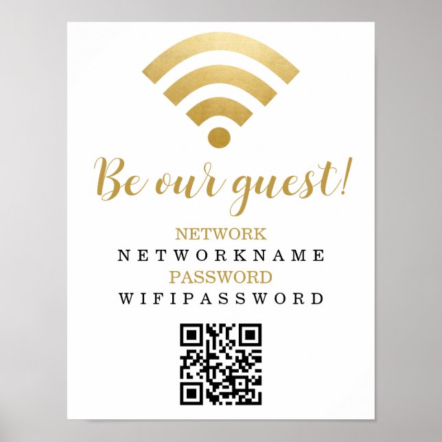 Poster Senha Wifi e Rede Personalizada (Frente)