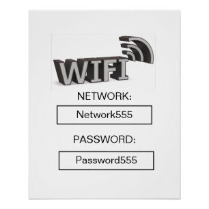 Pôster Senha Wifi Empresarial Moderna