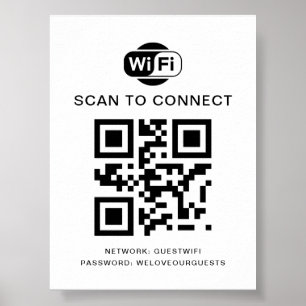 Poster Senha Wifi   Verificação de código QR para conexão