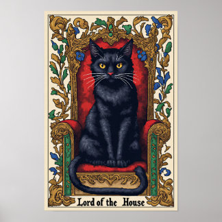 Poster Senhor da Casa - Gato preto