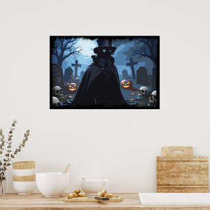 Poster Senhor do Corvo - Design Gótico de Halloween
