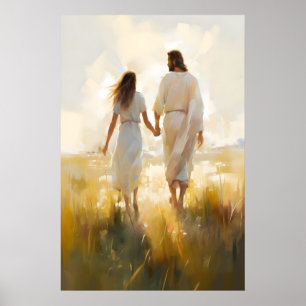 Poster Senhor Eu Te Seguiria Segue-Me Caminha Com Jesus