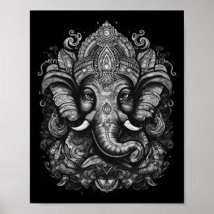 Poster Senhor Ganesha, Hinduísmo, Budismo, Deus Elefante,
