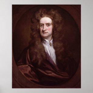 Pôster Senhor Isaac Newton do retrato pelo senhor Godfrey