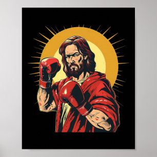 Poster Senhor Jesus E Deus No Anel De Boxing Costume Para