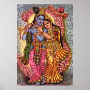 Pôster Senhor Krishna & Radha