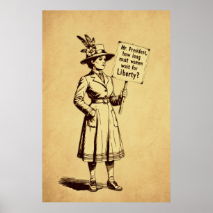 Poster Senhor Presidente Vintage Suffragette Art