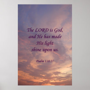 Pôster Senhor Ser Deus do 118:27 do salmo
