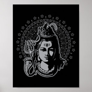 Poster Senhor Shiva Deus Hindu Mahadeva Tridente Hinduísm