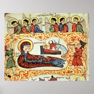 Poster Senhora 404 fol.1v a natividade, de um evangelho