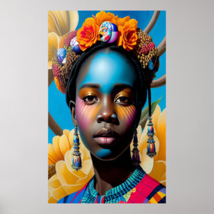 Poster Senhora com conchas marítimas