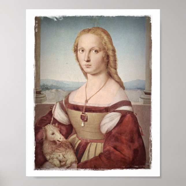 Pôster Senhora com um Unicórnio (Frente)