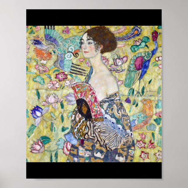 Poster Senhora com ventilador, Gustav Klimt (Frente)