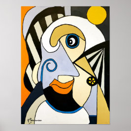 Poster Senhora Confiante Abstrato