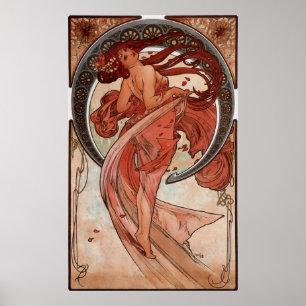 Pôster Senhora da dança de Alphons Mucha