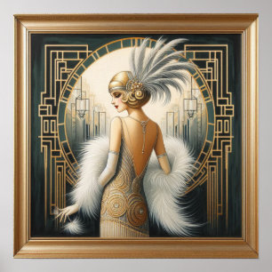 Poster Senhora da Palavra Deco de Arte Elegante, Quadro I