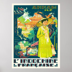 Poster Senhora de Annam Hue, Vietnã, Ásia