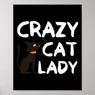 Poster Senhora de Gato Louca