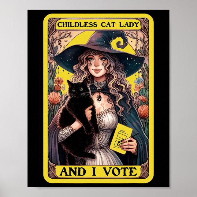 Poster Senhora de Gato Sem Filhos E Eu Voto  (Frente)