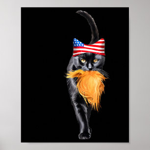 Poster Senhora de Gato Sem Filhos Engraçada Com Cabelo de