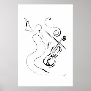 Pôster Senhora de Nova Orleães - violino em canvas