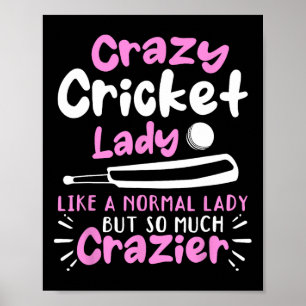 Poster Senhora do Críquete Louca Como Uma Senhora Normal