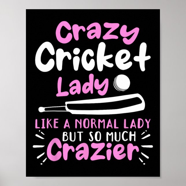 Poster Senhora do Críquete Louca Como Uma Senhora Normal  (Frente)