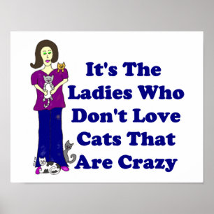 Poster (Senhora) do gato nao louco