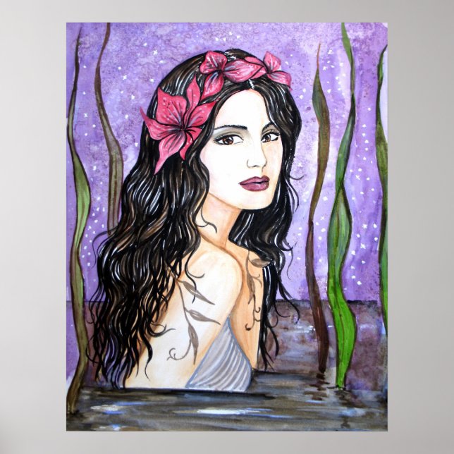 Poster Senhora do Lago Fairy Tale Painting (Frente)