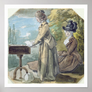 Pôster Senhora Francis Scott e senhora Elliot, c.1770