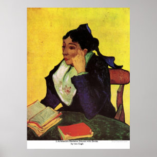 Pôster Senhora Ginoux de L'Arlesienne com os livros por