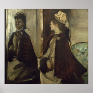 Poster Senhora Jeantaud de Edgar Degas no espelho