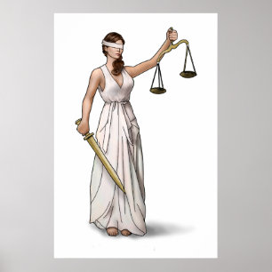 Pôster Senhora Justiça Ilustração