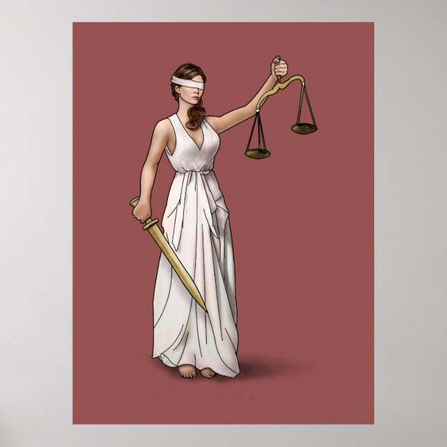 Pôster Senhora Justiça - Marsala (Frente)