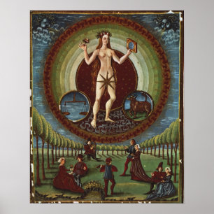 Pôster Senhora Lat. 209 f.9v Venus, de "De Sphaera",
