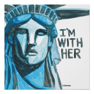 Pôster Senhora Liberdade - eu sou com ela (o quadrado)