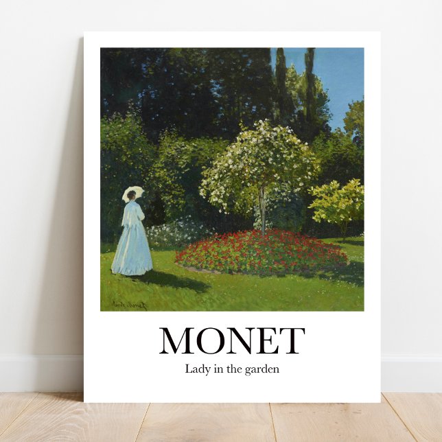 Poster Senhora no jardim por Claude Monet (Impressionist Escape: Monet's "Lady in the Garden." Bring tranquility home)