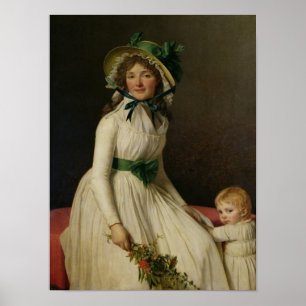 Pôster Senhora Pierre Seriziat com seu filho, Emile