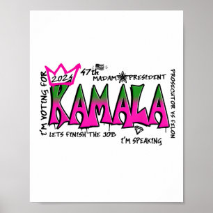 Poster Senhora Presidente Kamala Harris 2024