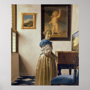Pôster Senhora que está no Virginal, c.1672-73