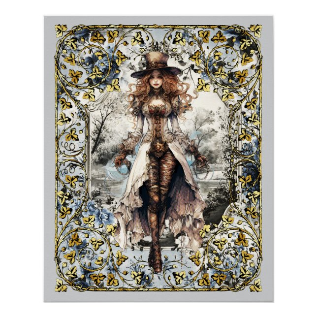Pôster Senhora Steampunk 105 (Frente)
