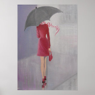 PÔSTER SENHORA UM VERMELHO PINGAMENTO