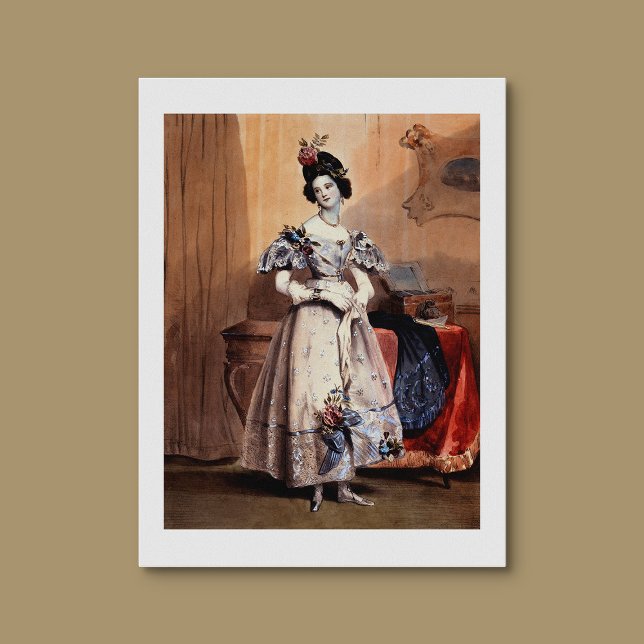 Poster Senhora Vitoriana com Iluminantes Florais - Elegan (Criador carregado)