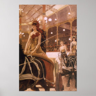 Poster Senhoras dos carros (circo) por Tissot, arte do